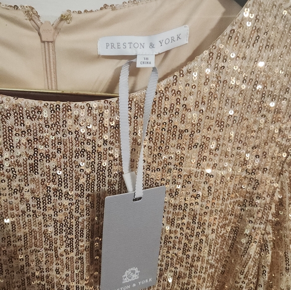 Preston & York Gold Sequin Dress - Picture 2 of 4